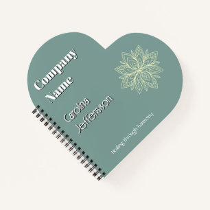 Mindfulness Wellness Consultant Zen Lotus Teal Notebook