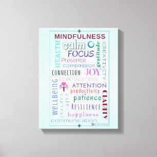 Mindfulness word jumble canvas print