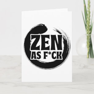 Mindfulness Zen As Fck Inner Peace Meditation Budd Card