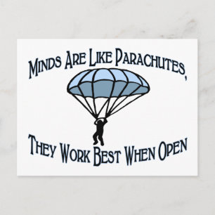 Minds Are Like Parachutes Postcard