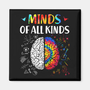 Minds Of All Kinds Neurodiversity Autism Awareness Magnet
