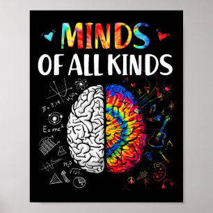 Minds Of All Kinds Neurodiversity Autism Awareness Poster