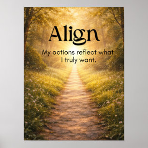 Mindset Affirmation for Home Office Wellness Space Poster