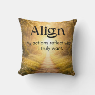 Mindset Affirmation for Home Office Wellness Space Throw Pillow