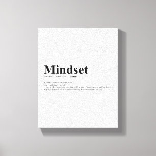 Mindset Definition Motivational Quote Canvas Print