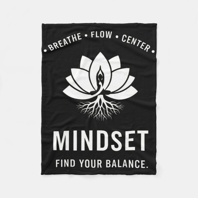 Mindset Find Your Lance Yoga Meditation  Fleece Blanket (Front)