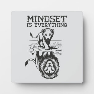 Mindset Is Everything, Cat Lion - Gym, Success Plaque