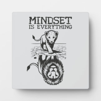 Mindset Is Everything, Cat Lion - Gym, Success Plaque