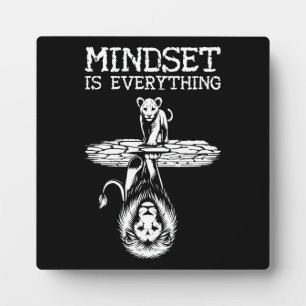 Mindset Is Everything, Cat Lion - Gym, Success Plaque