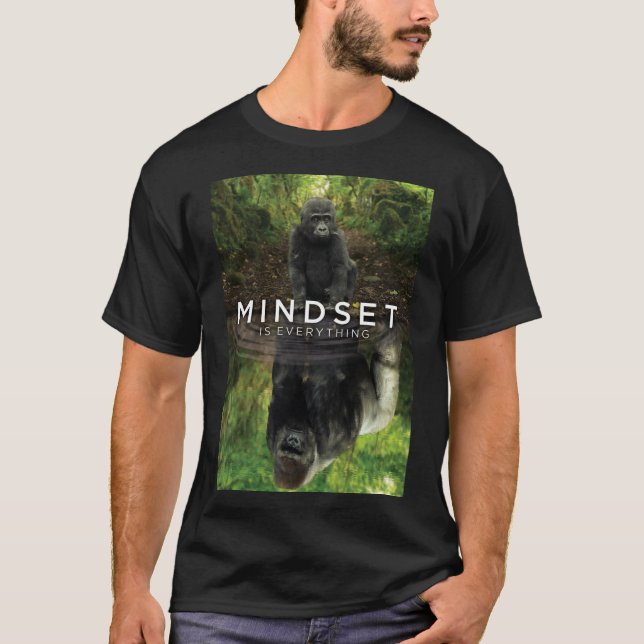 Mindset Is Everything - Gorilla Motivational T-Shirt (Front)