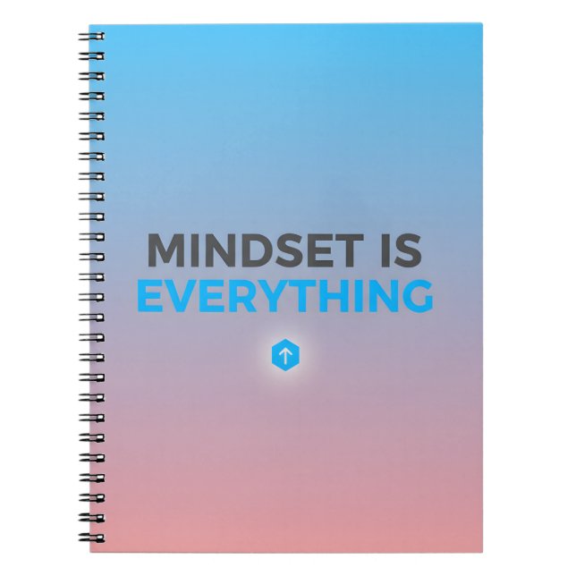 Mindset Is Everything – Gradient Motivational Note Notebook (Front)