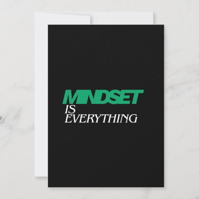 Mindset is Everything, Inspirational, Motivational Invitation (Front)