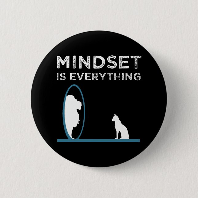 Mindset Is Everything Motivational Quote 2 Inch Round Button (Front)