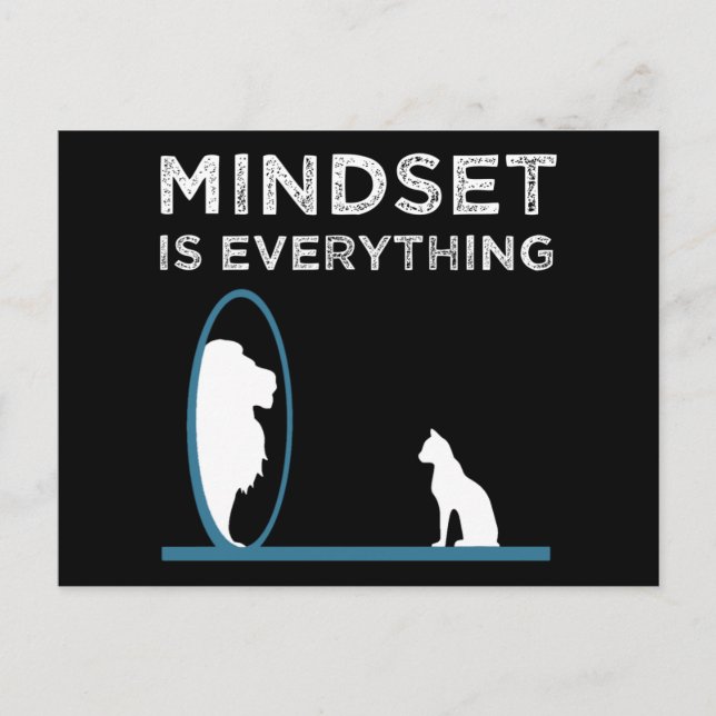 Mindset Is Everything Motivational Quote Postcard (Front)