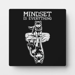 Mindset Is Everything, Wolf - Gym, Hustle, Success Plaque