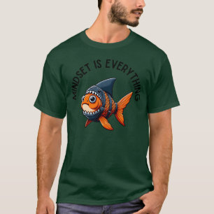Mindset Motivational quote Goldfish Shark funny T-Shirt