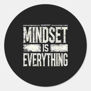 Mindset Motivational Quote, Inspirational Saying  Classic Round Sticker