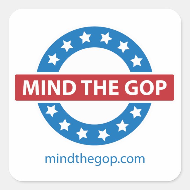 MindtheGOP.com Stickers Carrés (Devant)