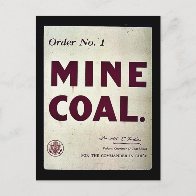 Mine Coal Postcard (Front)