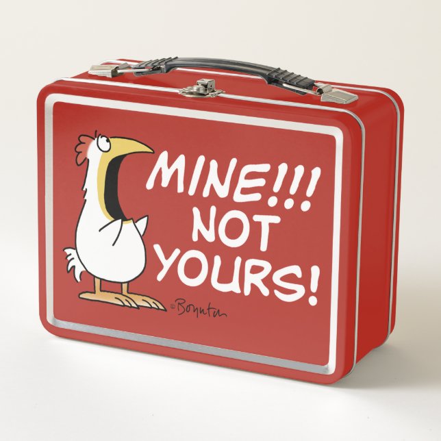 Mine Not Yours Boynton Chicken Metal Lunch Box (Front)