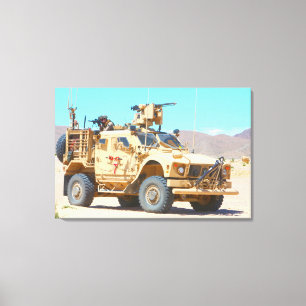 MINE-RESISTANT AMBUSH PROTECTED VEHICLE 24x36 Canvas Print