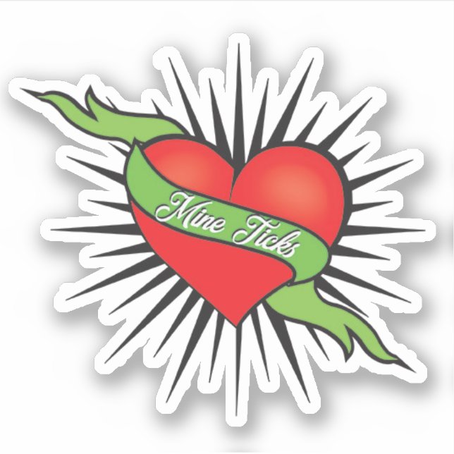 Mine Ticks Tattoo Sticker (Front)