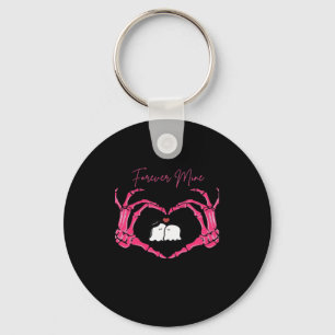 Mine, Valentines Day Classic - Skeleton Hands Hear Keychain