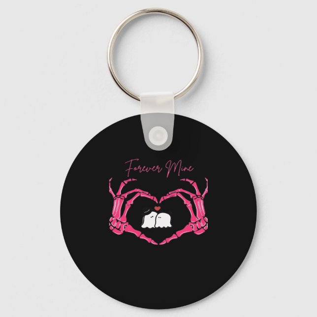 Mine, Valentines Day Classic - Skeleton Hands Hear Keychain (Front)