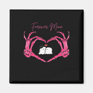 Mine, Valentines Day Classic - Skeleton Hands Hear Magnet