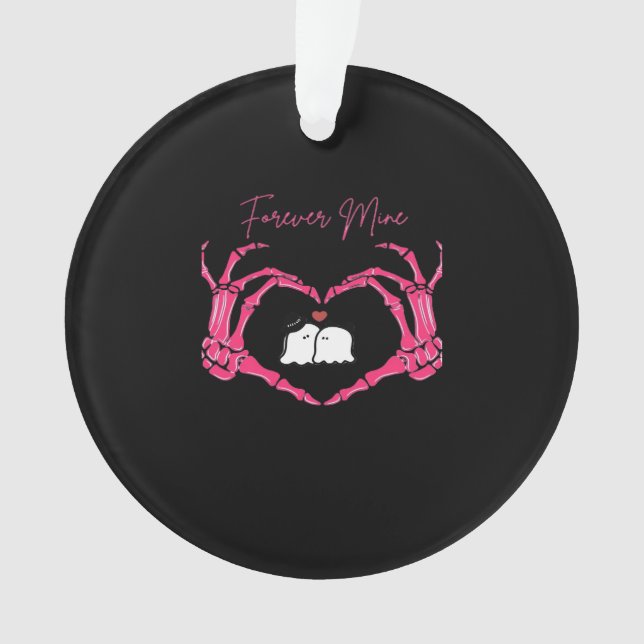 Mine, Valentines Day Classic - Skeleton Hands Hear Ornament (Front)