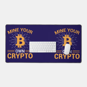 Mine Your Own Crypto Bitcoin Mining, BTC Desk Mat