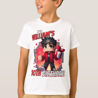 Minecraft Birthday Boy, Minecrafter, Cool Teenager T-Shirt