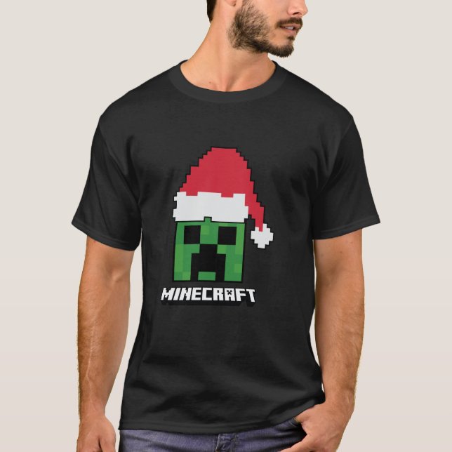 Minecraft Christmas Creeper Santa Hat  (Front)