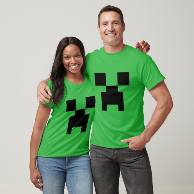 Minecraft Creeper Pixel Green Monster Face – Block (Unisex)