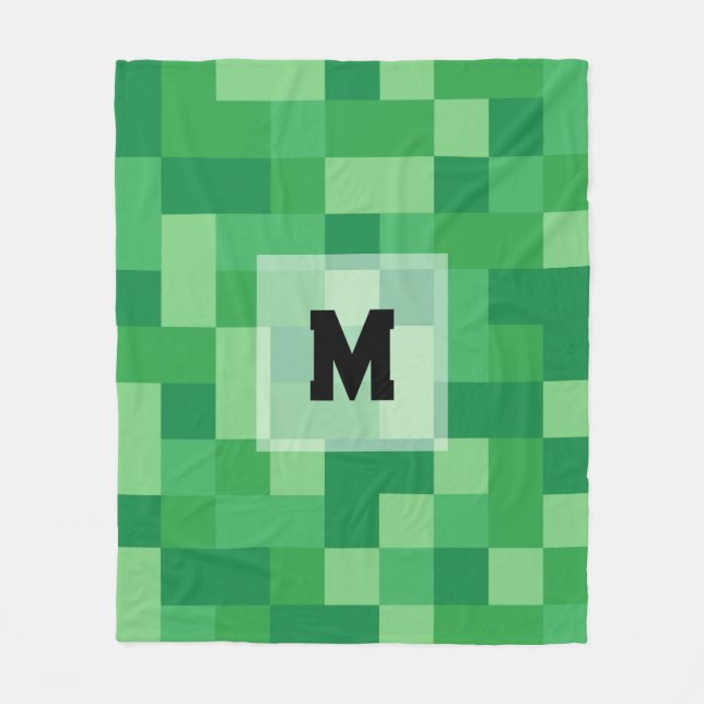 Minecraft Monogram Fleece Blanket (Front)