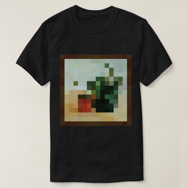 Minecraft Painting Paradisträd  T-Shirt (Design Front)