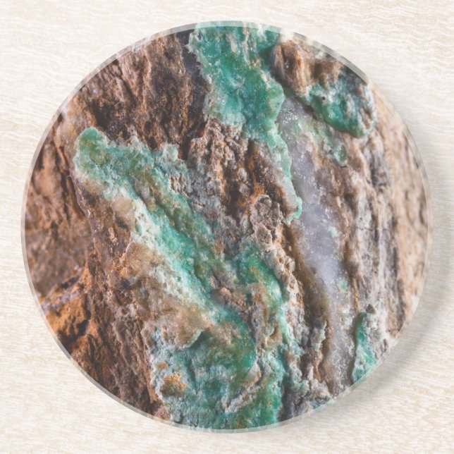 Mined Turquoise Stone Coaster (Front)