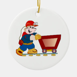 Miner Ceramic Ornament