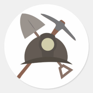 Miner Gear Classic Round Sticker
