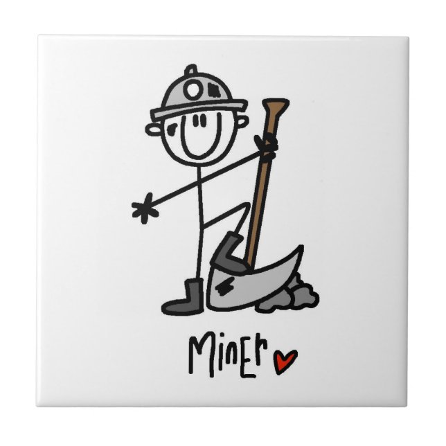 Miner Stick Figure Tile (Front)