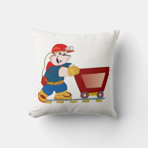 Miner Throw Pillow