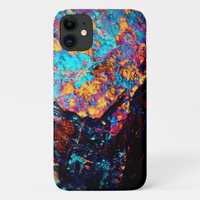 Mineral chalcopyrite stone crystal stone black  Case-Mate iPhone case (Back)