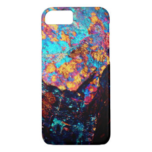 Mineral chalcopyrite stone stone black blue gold Case-Mate iPhone case
