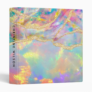 mineral opal design 3 ring binder