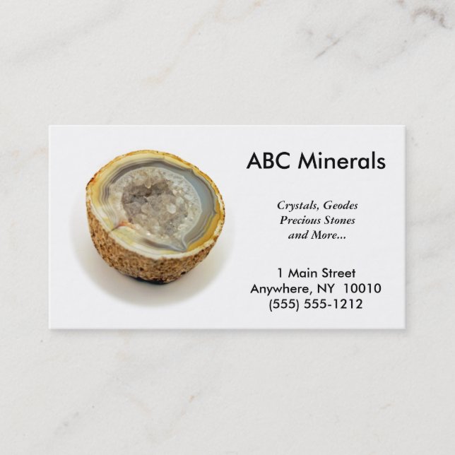 Mineral Shop Business Card (Front)