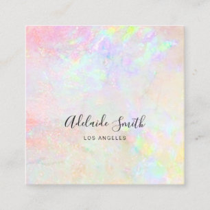 mineral stone photo square business card