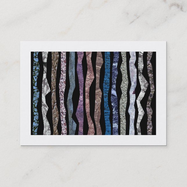 Mineral Stripes (Bordered) Business Card (Front)