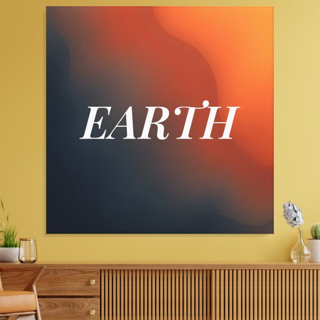 Mineral Vein - Earthy Organic Gradient Canvas Print (Insitu(LivingRoom))