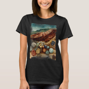 Minerals Gems and Crystals Rock Collecting Geology T-Shirt