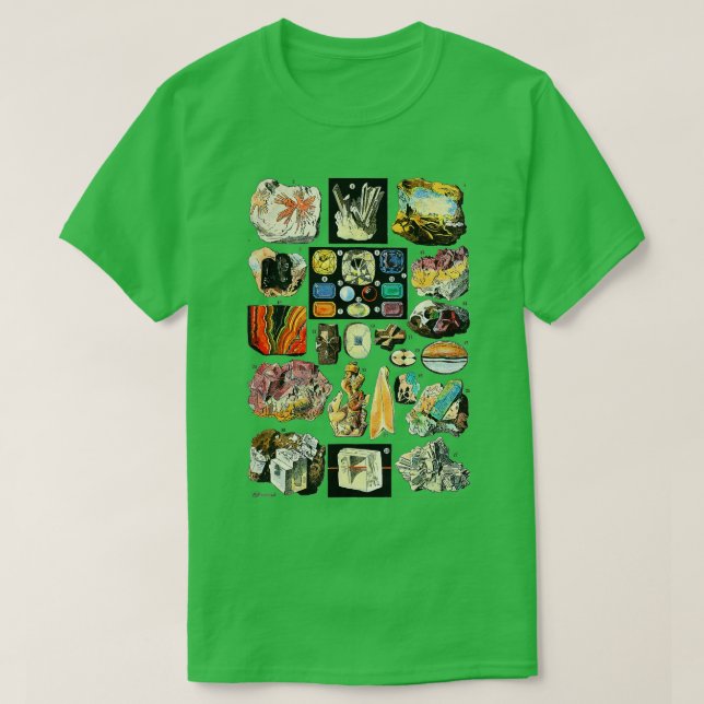Minerals Gems and Crystals Rock Collecting Geology T-Shirt (Design Front)